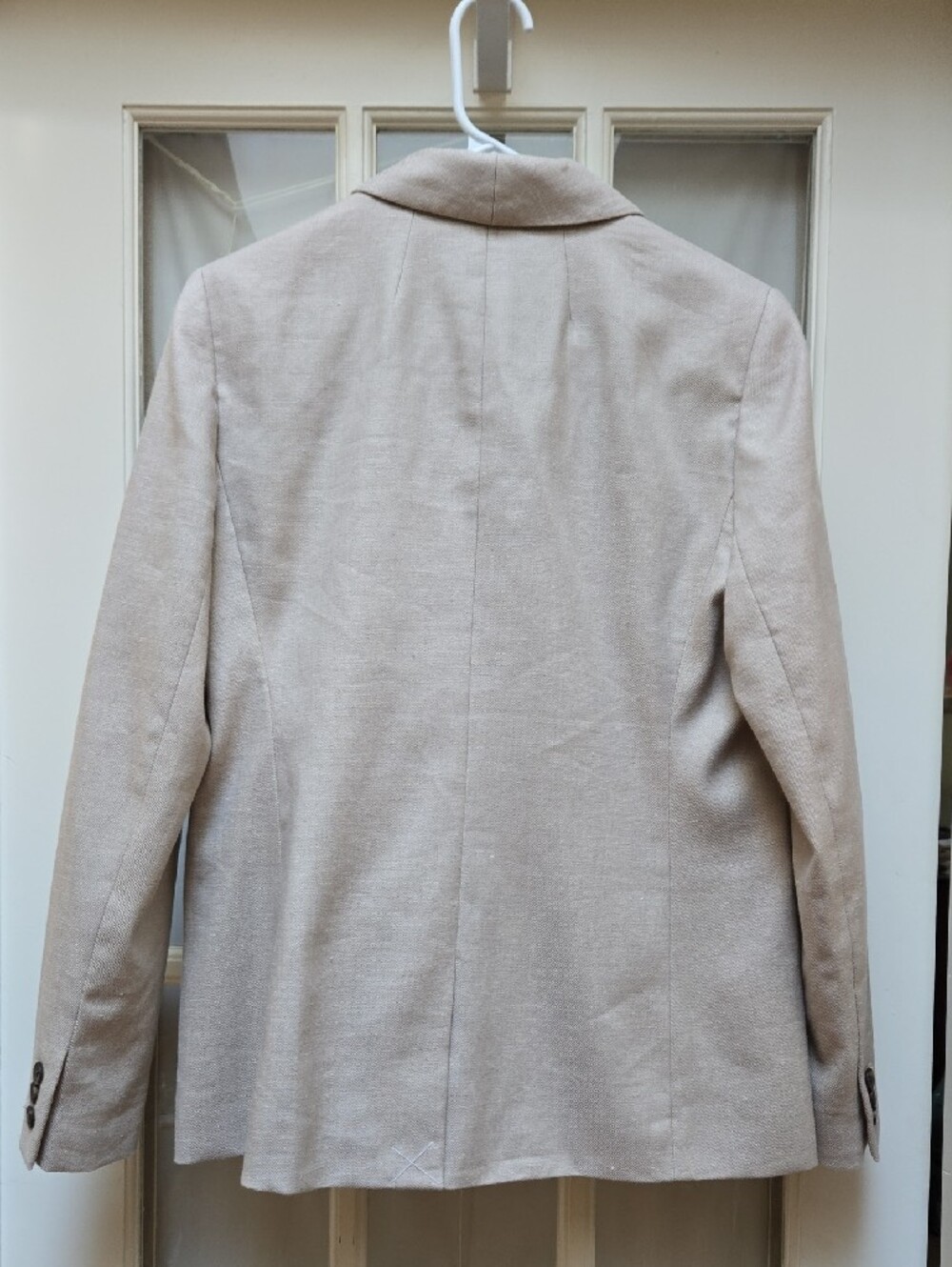 NWT JCrew Womens Beige Shawl Collar Linen Single-Button Blazer - Picture 3 of 7